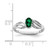 Sterling Silver Rhodium-plated Created Emerald Ring - QB-6E6483B5-5336