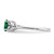 Sterling Silver Rhodium-plated Created Emerald Ring - QB-8A41DD24-6025
