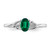 Sterling Silver Rhodium-plated Created Emerald Ring - QB-8A41DD24-6025