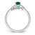 Sterling Silver Rhodium-plated Created Emerald Ring - QB-BABDF59D-6744