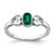 Sterling Silver Rhodium-plated Created Emerald Ring - RM-26C66CF6-5511