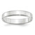 10k White Gold 4mm Flat with Step Edge Wedding Band Size 7.5