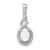 Sterling Silver Rhodium-plated Created Opal & Diam. Pendant - QB-12DBDDF1-2902