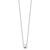 Sterling Silver Rhodium-plated Created Opal Circle w/ 2in ext. Necklace
