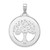 Sterling Silver Rhodium-plated Created Opal Circle w/Tree Pendant - QP-C08E4FAC-2351