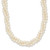 14k 6-7mm White Near-Round Freshwater Cultured Pearl 3-Strand 21 inch Necklace