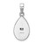 Sterling Silver Rhodium-plated Created Opal Inlay Teardrop Pendant
