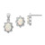 Sterling Silver Rhodium-plated Created Opal Pendant and Earring Set - QS-085241AD-2973