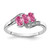 Sterling Silver Rhodium-plated Created Pink Sapphire and Diamond Ring - RM-35A859FB-2927