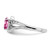 Sterling Silver Rhodium-plated Created Pink Sapphire and Diamond Ring - RM-3C55B3B0-7187