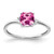Sterling Silver Rhodium-plated Created Pink Sapphire and Diamond Ring - RM-8BE9B1C7-4134