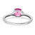 Sterling Silver Rhodium-plated Created Pink Sapphire and Diamond Ring - RM-8BE9B1C7-4134