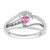 Sterling Silver Rhodium-plated Created Pink Sapphire and Diamond Ring - RM-C4A96780-5247