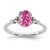 Sterling Silver Rhodium-plated Created Pink Sapphire/Diamond Ring - RM-2319D425-9593