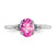 Sterling Silver Rhodium-plated Created Pink Sapphire/Diamond Ring - RM-2319D425-9593