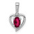 Sterling Silver Rhodium-plated Created Ruby & Diam. Pendant - QB-3D830687-3992