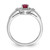 Sterling Silver Rhodium-plated Created Ruby & Diam. Ring - QB-7537A40B-7505