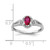 Sterling Silver Rhodium-plated Created Ruby & Diam. Ring - QB-7537A40B-7505