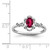 Sterling Silver Rhodium-plated Created Ruby & Diam. Ring - QB-B77CE619-3692