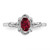 Sterling Silver Rhodium-plated Created Ruby & Diam. Ring - QB-DF6133EE-1704
