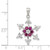 Sterling Silver Rhodium-plated Created Ruby and CZ Snowflake Charm