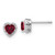 Sterling Silver Rhodium-plated Created Ruby and Diamond Earrings - EM-990A1015-9176