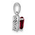 Sterling Silver Rhodium-plated Created Ruby and Diamond Pendant - PM-711BA0A6-8416