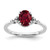 Sterling Silver Rhodium-plated Created Ruby and Diamond Ring - RM-124EC2AA-4608