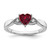 Sterling Silver Rhodium-plated Created Ruby and Diamond Ring - RM-606320AA-1424