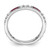Sterling Silver Rhodium-plated Created Ruby and Round CZ Band - QR-C0560E54-9146
