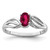 Sterling Silver Rhodium-plated Created Ruby Ring - QB-9E255432-2941