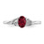 Sterling Silver Rhodium-plated Created Ruby Ring - QB-DF635C22-9398