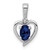 Sterling Silver Rhodium-plated Created Sapphire & Diam. Pendant - QB-2B7CBD52-2554