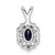 Sterling Silver Rhodium-plated Created Sapphire & Diam. Pendant - QB-E3D7B60E-3712