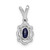 Sterling Silver Rhodium-plated Created Sapphire & Diam. Pendant - QB-EA9DEC1D-5214