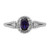 Sterling Silver Rhodium-plated Created Sapphire & Diam. Ring - QB-0ED52D91-4344