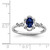 Sterling Silver Rhodium-plated Created Sapphire & Diam. Ring - QB-26AB9480-9685