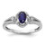 Sterling Silver Rhodium-plated Created Sapphire & Diam. Ring - QB-70E856C6-3769