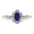 Sterling Silver Rhodium-plated Created Sapphire & Diam. Ring - QB-8675E5F5-2971