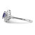 Sterling Silver Rhodium-plated Created Sapphire & Diam. Ring - QB-C58735BD-8773