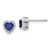Sterling Silver Rhodium-plated Created Sapphire and Diamond Earrings - EM-1DE575C4-8141