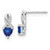 Sterling Silver Rhodium-plated Created Sapphire and Diamond Earrings - EM-B6FEF6DD-5700
