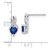 Sterling Silver Rhodium-plated Created Sapphire and Diamond Earrings - EM-B6FEF6DD-5700