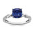 Sterling Silver Rhodium-plated Created Sapphire and Diamond Ring - RM-24A6855F-6629