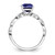 Sterling Silver Rhodium-plated Created Sapphire and Diamond Ring - RM-24A6855F-6629