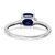 Sterling Silver Rhodium-plated Created Sapphire and Diamond Ring - RM-74D5AB1D-4934