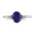 Sterling Silver Rhodium-plated Created Sapphire and Diamond Ring - RM-97A3975C-4947