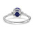 Sterling Silver Rhodium-plated Created Sapphire and Diamond Ring - RM-97A3975C-4947