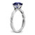 Sterling Silver Rhodium-plated Created Sapphire and Diamond Ring - RM-9B326C86-6196