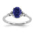 Sterling Silver Rhodium-plated Created Sapphire and Diamond Ring - RM-C4D22ADC-5833